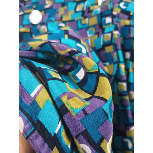 Robbie Bee 100% Silk Sz 10 Maxi Shirt Dress Check Blue Lined Belt Buttoned - Picture 9 of 16